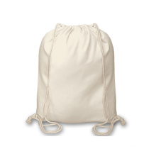 Wholesale Organic Cotton Drawstring Packaging pouch canvas drawstring backpack Bag with pockets